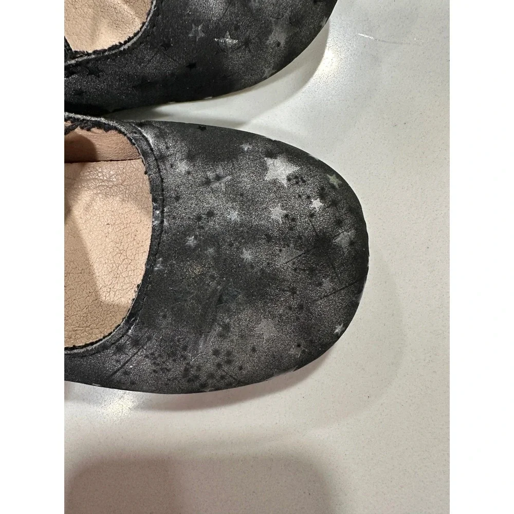 Monkey Feet Ballet Star Black Shoes Girls 18-24M Toddler Zipper‎ Strap